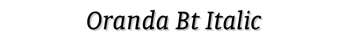 Oranda BT Italic font